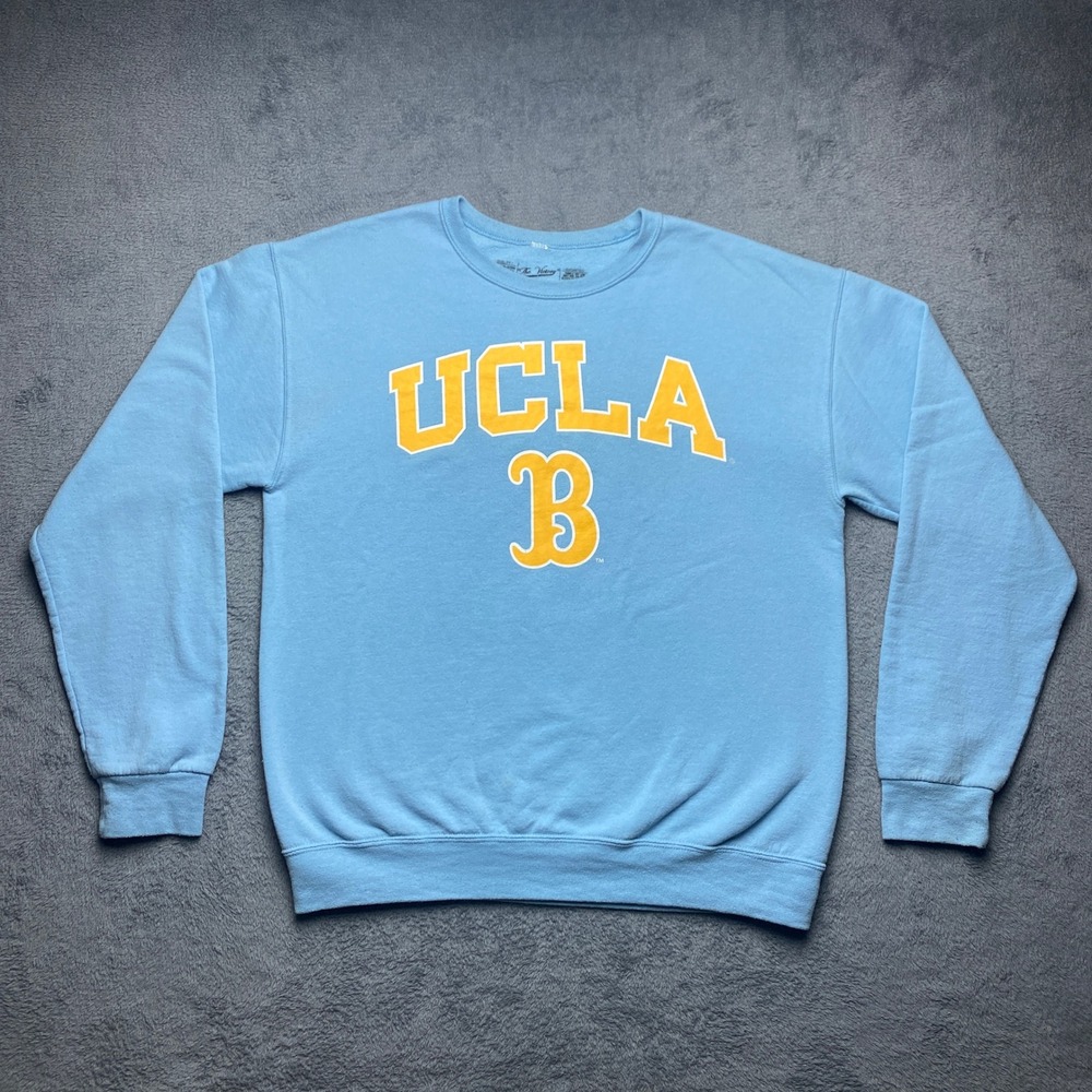 UCLA Bruins Sweatshirt Mens Medium The Victory Blue Crewneck Fleece Pullover